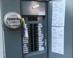 main panel with meter